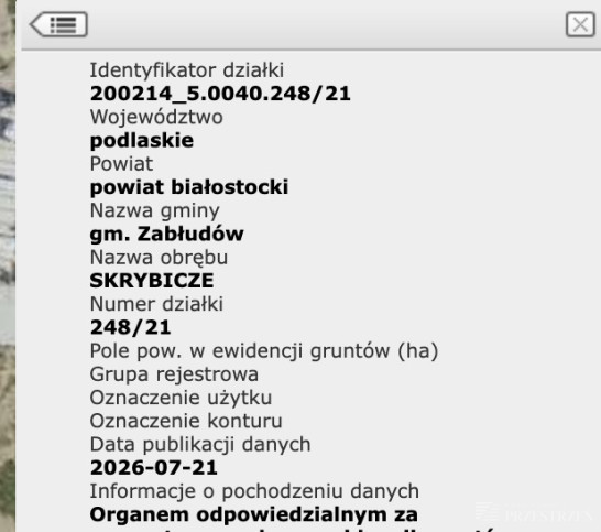 Działka Sprzedaż Skrybicze 2